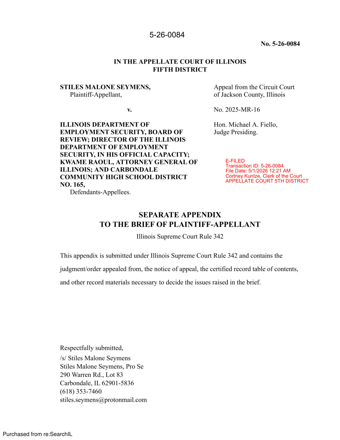 Appendix, page 1 of 44