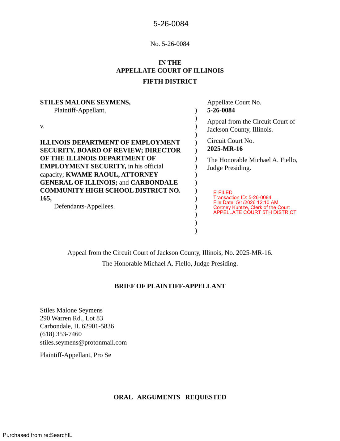 Appellate brief, page 1 of 30