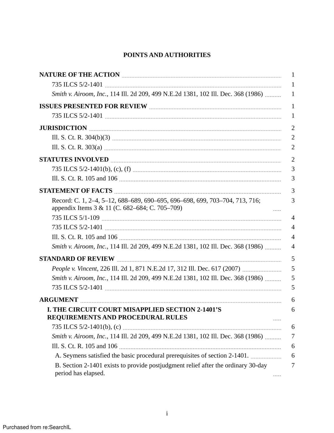 Appellate brief, page 2 of 30